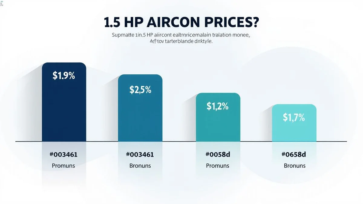 Brand premium chart showing typical unit prices at 1.5 HP across brands