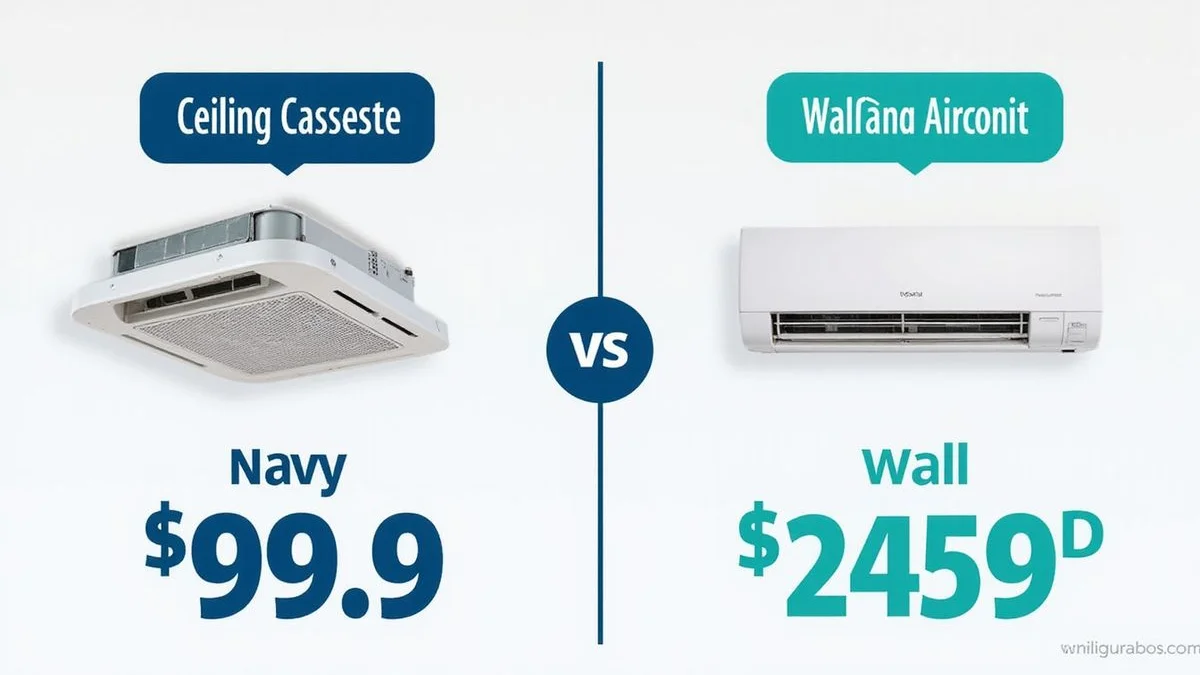 Cassette unit pricing contrasted with wall unit pricing