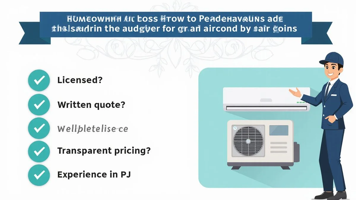 Checklist of questions to ask before hiring an aircond technician